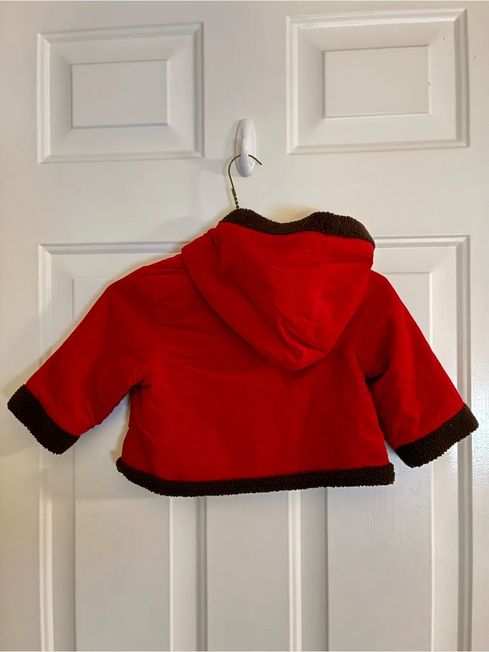 Gymboree Red Coat with Brown Sherpa Trim